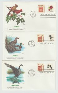 FDC First Day Cover # 1757 a-h Wildlife Set 8 Diff Don Balke Art Fleetwood Capex