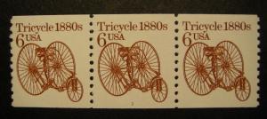 Scott 2126, 6 cent Tricycle, PNC3 #1, MNH Transportation Coil Beauty