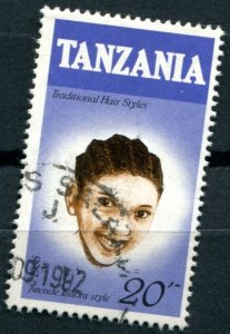 Tanzania Sc#349 Used, 20sh multi, Traditional Hair Styles (1987)