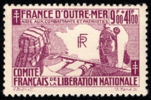 1943 France Cinderella French Committee of National Liberation Charity Set/5 MNH