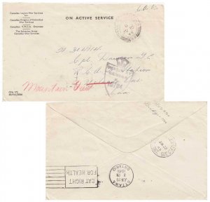 Canada Soldier's Free Mail 1945 F.P.O. 89 Canadian Infantry Division, Oldenbu...