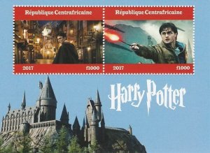 C A R - 2017 - Harry Potter - Perf 2v Sheet - MNH - Private Issue