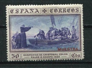 Spain 1930 Mi 513 Columbus Set Overprint MUESTRA/Specimen 50 cts. MH  Sp 1122