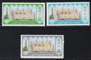 Saudi Arabia # 1066-1068, Restoration of Phrophets Mosque, NH, 1/2 Cat.