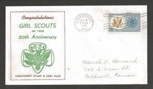 1962 Girl Scout 50th anniversary Logansport Ind Stamp & Coin club