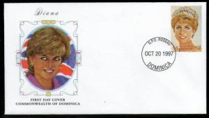 Dominica 1997 Princess Diana Commemoration Flag Sc 2010b FDC # 6151