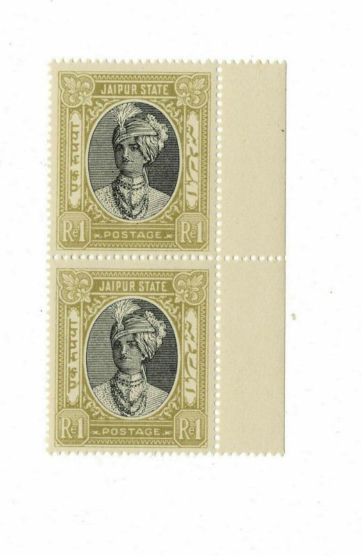  INDIA / JAIPUR KGV1 1943-46  sg no 67 pair mnh 