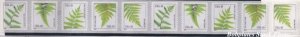 BOBPLATES #4848-52 Ferns Plate #C1111 Strip of 10 VF MNH CV=$15++