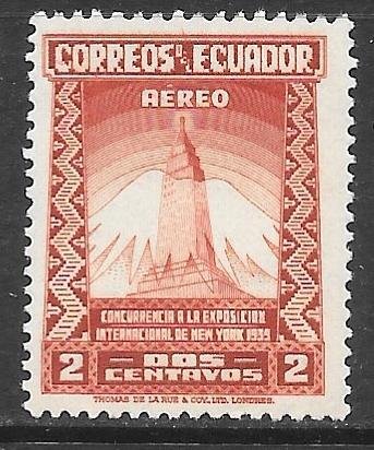 Ecuador C80: 2c Empire State Building, Mountain, MH, F-VF