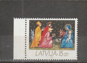 Latvia  Scott#  339  MNH  (1992 Nativity Scene)