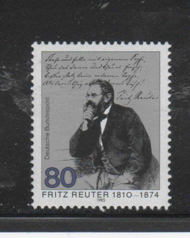 GERMANY #1449  1985  FRITZ REUTER    MINT  VF NH  O.G