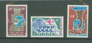 French Polynesia #258-260 Mint (NH) Single (Complete Set) (Plane)