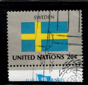 United Nations - #414 Flag - Sweden - Used