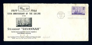 # 923 FDC Foriegn Commerce Dept. cachet with leter from Savannah, GA - 5-22-1944