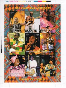 Niger 1998 African Musicians/MiriamMakeba FINAL CHROMALIN PROOF UNIQUE !!!!