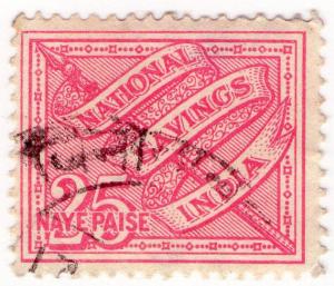 (I.B) India Revenue : Post Office National Savings 25np