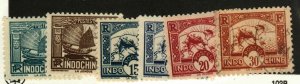 Indochina #143, 148,160-2 MH, 166 used