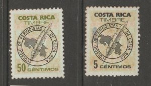 Costa Rica College revenue fiscal cinderella stamp scarce seldom seen 6-15-25