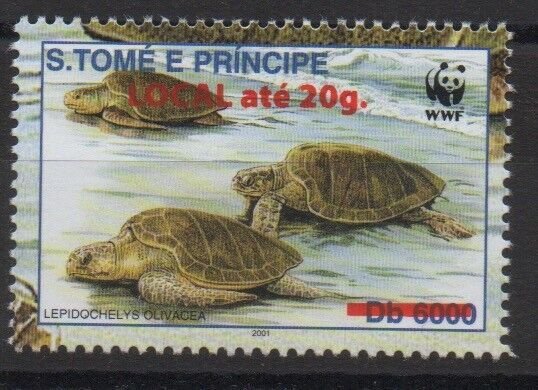 S. Tome Principe 2009 WWF Faune Fauna Turtle Reptile Schildkröte Mi. I Unissued