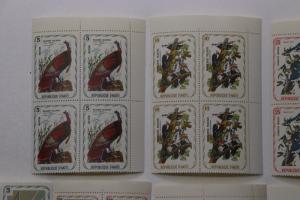 Haiti Audubon Bird print poster art stamp blocks mint MNH set 15 1975 un-issued