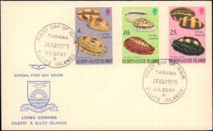 Gilbert & Ellice Islands, Worldwide First Day Cover, Seashells