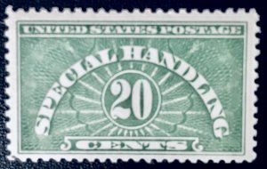 United States #QE4a 20¢ Special Handling (1925).  Unused. Light hinge mark.