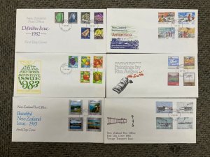 NEW ZEALAND group of 6 different 1982 - 1984 First Day covers