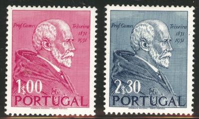 Portugal Scott 751-752  MH* Telxeria math set 1952