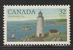 1984 Canada - Sc 1032 - MNH VF - 1 Single - Lighthouses - Louisbourg, NS 1734