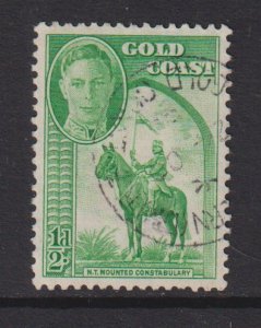 Gold Coast   #130  used  1948  mounted constable  1/2p