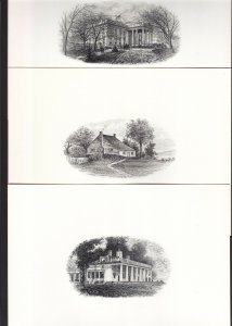 US BEP Engraved Cards lot of 13 Different Historic Buildings SCARCE!