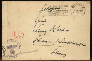 3rd Reich Germany 1942 Swiss Volunteer Bamberg Schwann Switzerland Feldpo 105408