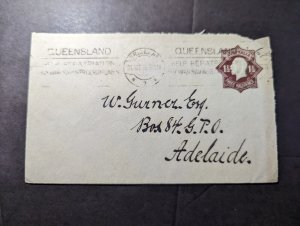 1918 Australia Cover Brisbane Queensland to Adelaide South Australia