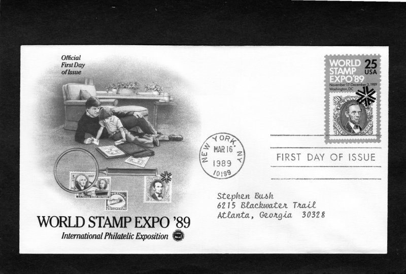 2410 World Stamp Expo, FDC PCS addressed
