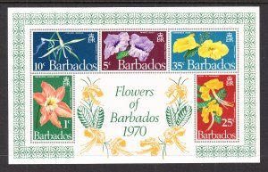 Barbados 352a Flowers Souvenir Sheet MNH VF