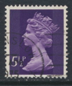 GB  Machin 5½p X868 2 phosphor bands Used SC#  MH56  see scan and details