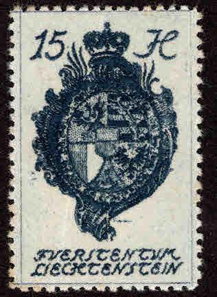 LIECHTENSTEIN Scott 34 MH* stamp from 1920 set