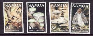 Samoa-Sc#645-8-Unused NH set-Mushrooms-Fungi-1985-