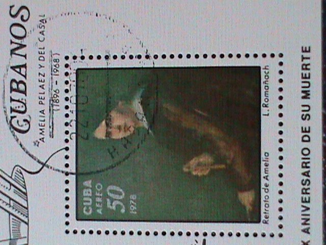 ​CUBA-1968-10TH ANNIVERSARY OF FAMOUS PAINTER SU MUERTE- CTO S/S VF-LAST ONE