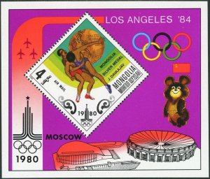 Mongolia 1980 MNH Stamps Souvenir Sheet Scott C144 Sport Summer Olympic Games