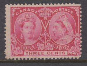 Canada 1897 3c Jubilee Sc#53 MNG Mint No Gum