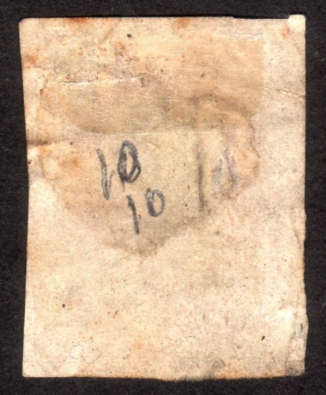 1855, US 3c, Washington, Used, crease, Sc 11A