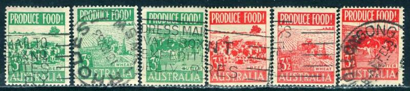 Australia 1953: Sc. # 250/255; O/Used Cpl. Set