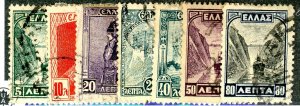 Greece, Scott #321-27, Used