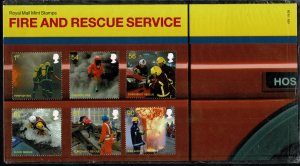G.B.QE II 2009 FIRE & RESCUE SERVICE MINT (NH) SG2958-63 P.O.PACK 429 SUPERB