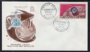 French Polynesia C29 Space U/A FDC