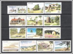 Nevis #121-134 Landmarks MNH