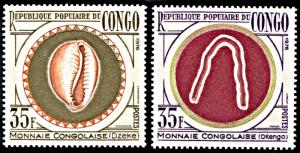 Congo 346-347, MNH, Congolese Shell Money