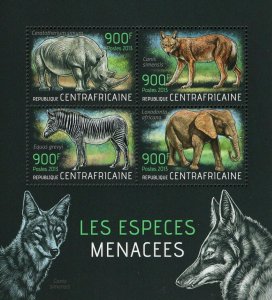 Endangered Animals Stamp Loxodonta Africana Equus Grevyi S/S MNH #4321-4324
