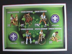 ​CENTRAL AFRICA  1996 SC# 1147  BOY SCOUTS MNH SHEET VF-WE SHIP TO WORLD WIDE